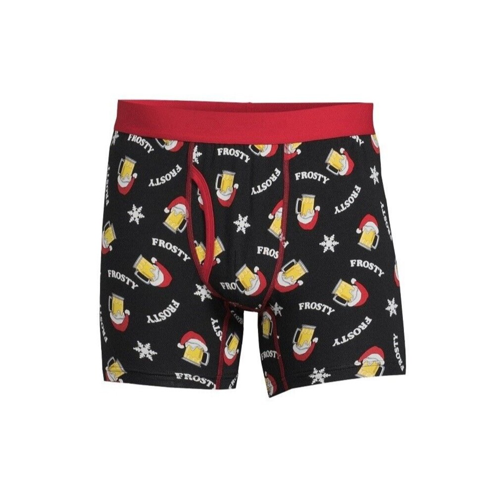 Holiday Time Men’s Boxer Brief Beer Mug Size Small  X-Large (40-42)
